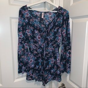 Xhilaration Floral Romper - Size Small